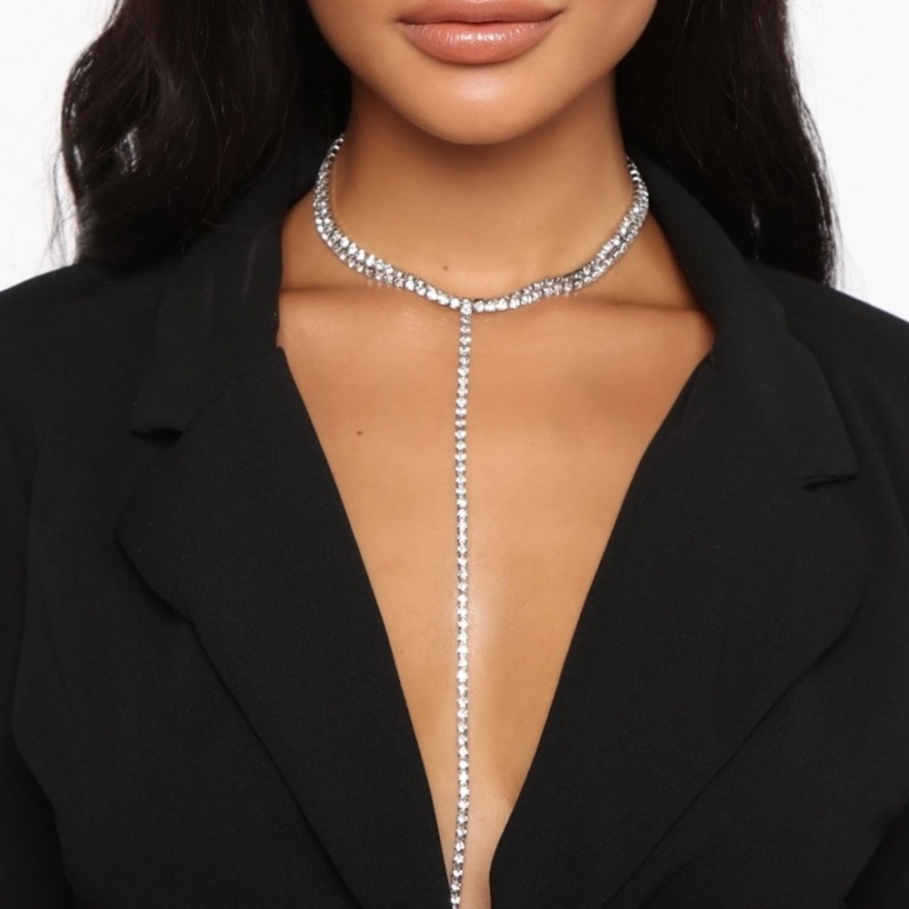 drop it low FN necklace